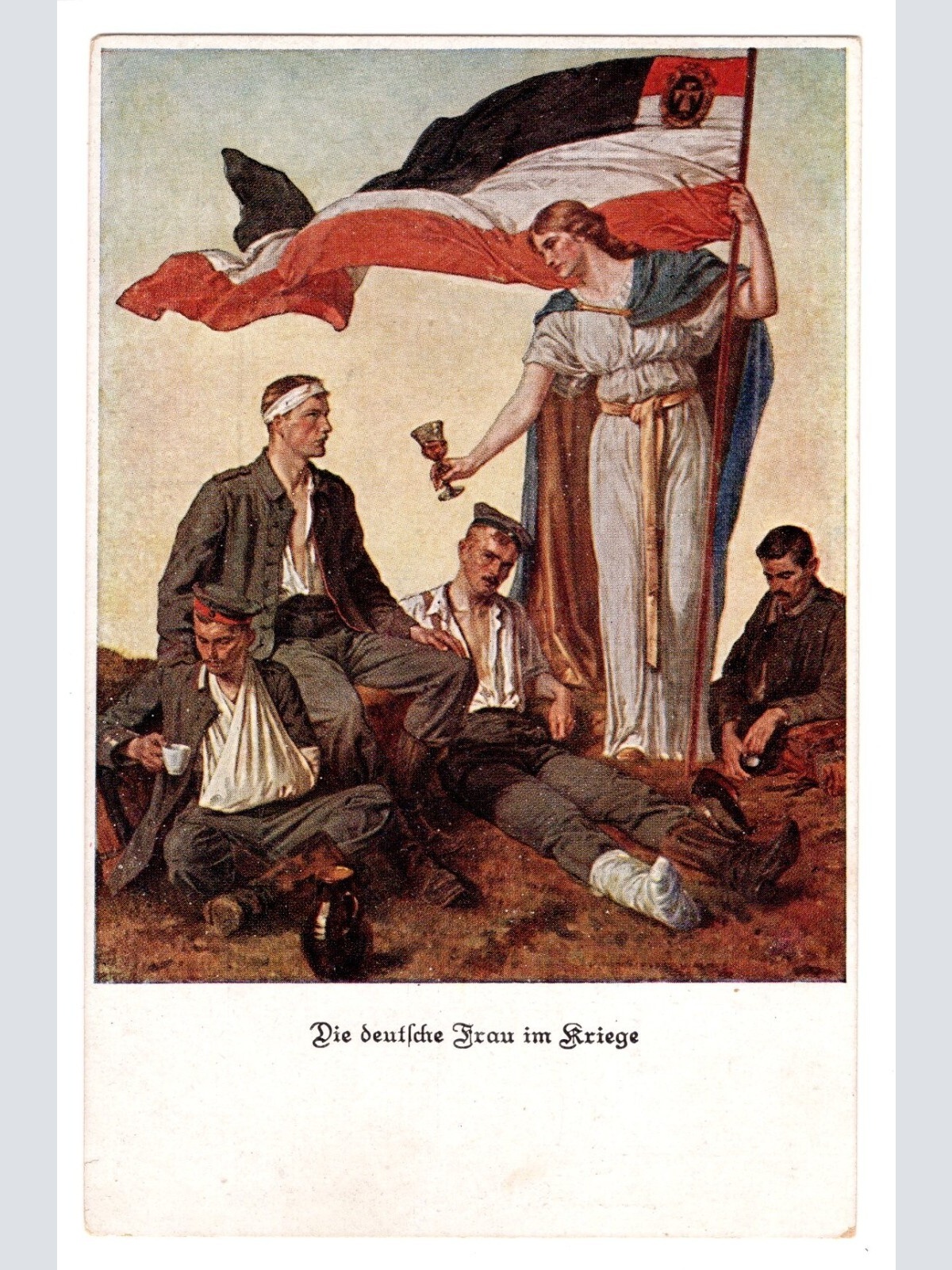 AK, Die deutsche Frau im Kriege, Ansichtskarte (S5054)
