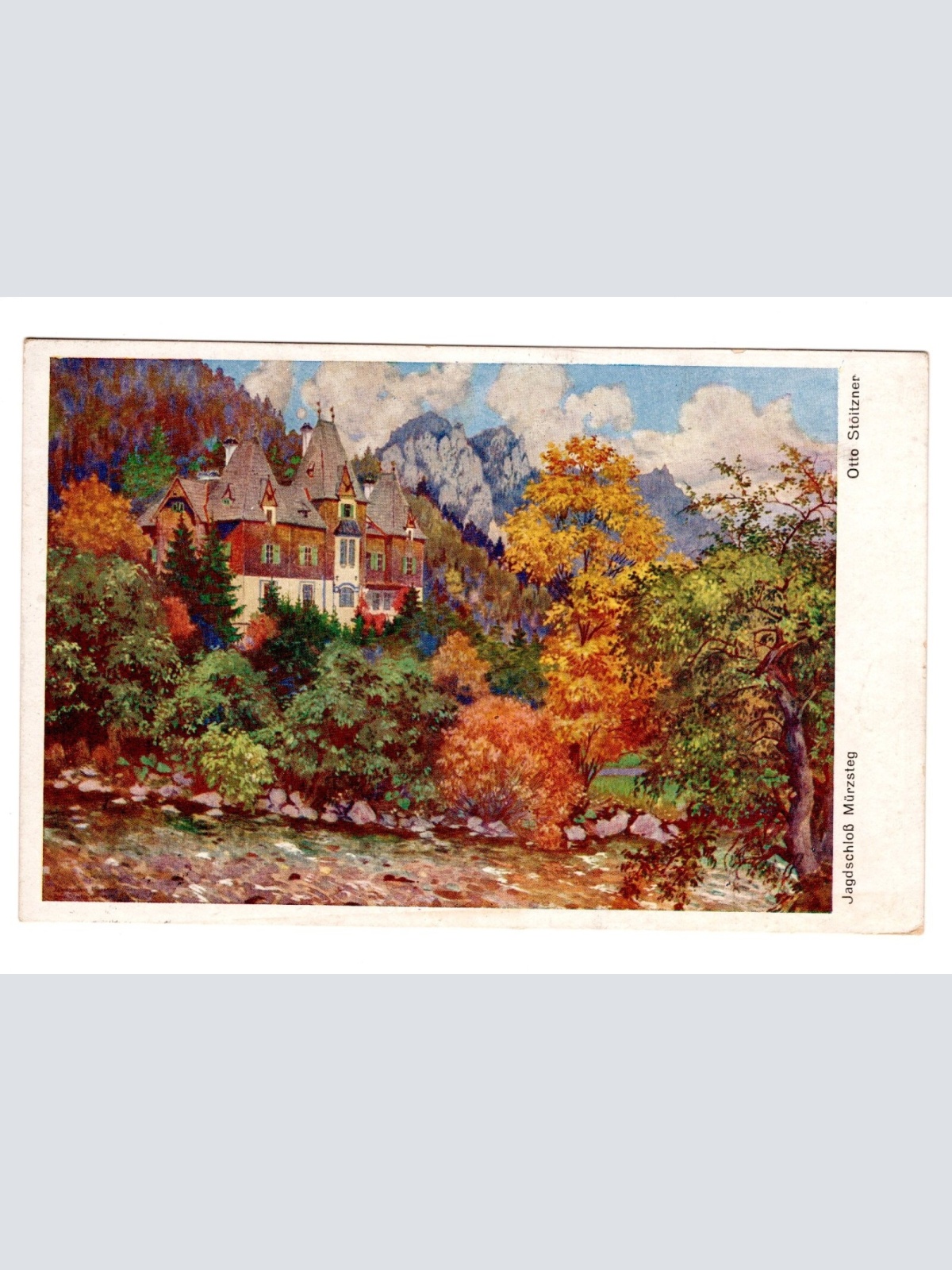 AK, Jagdschloss Mürzsteg, Steiermark, Ansichtskarte (S5075)