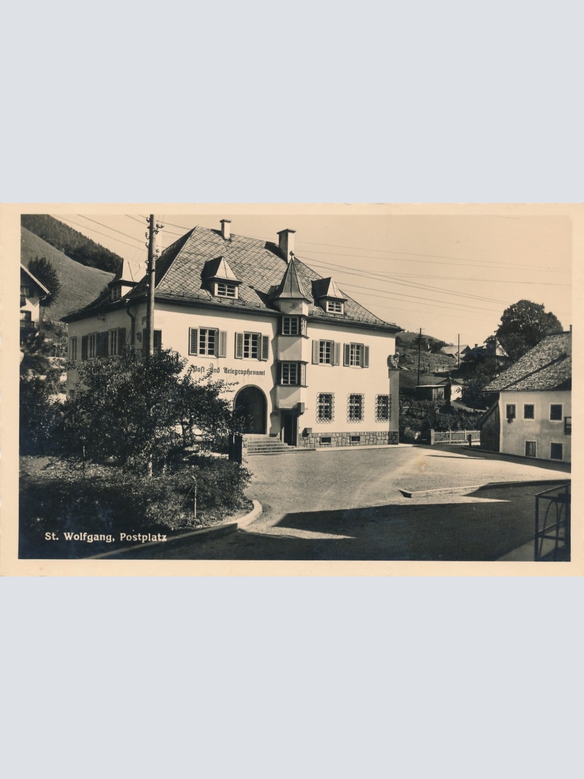 AK aus St. Wolfgang mit Post und Telegraphenamt Ansichtskarte (14041)