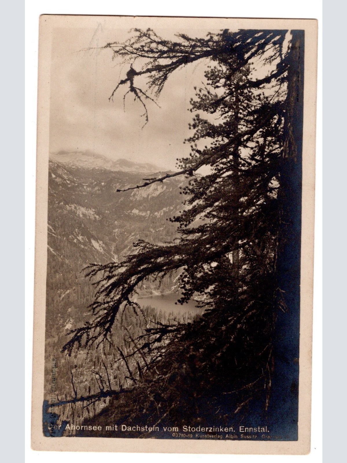 AK, Ahornsee mit Dachstein vom Stoderzinken, Steiermark, Ansichtskarte (S5166)