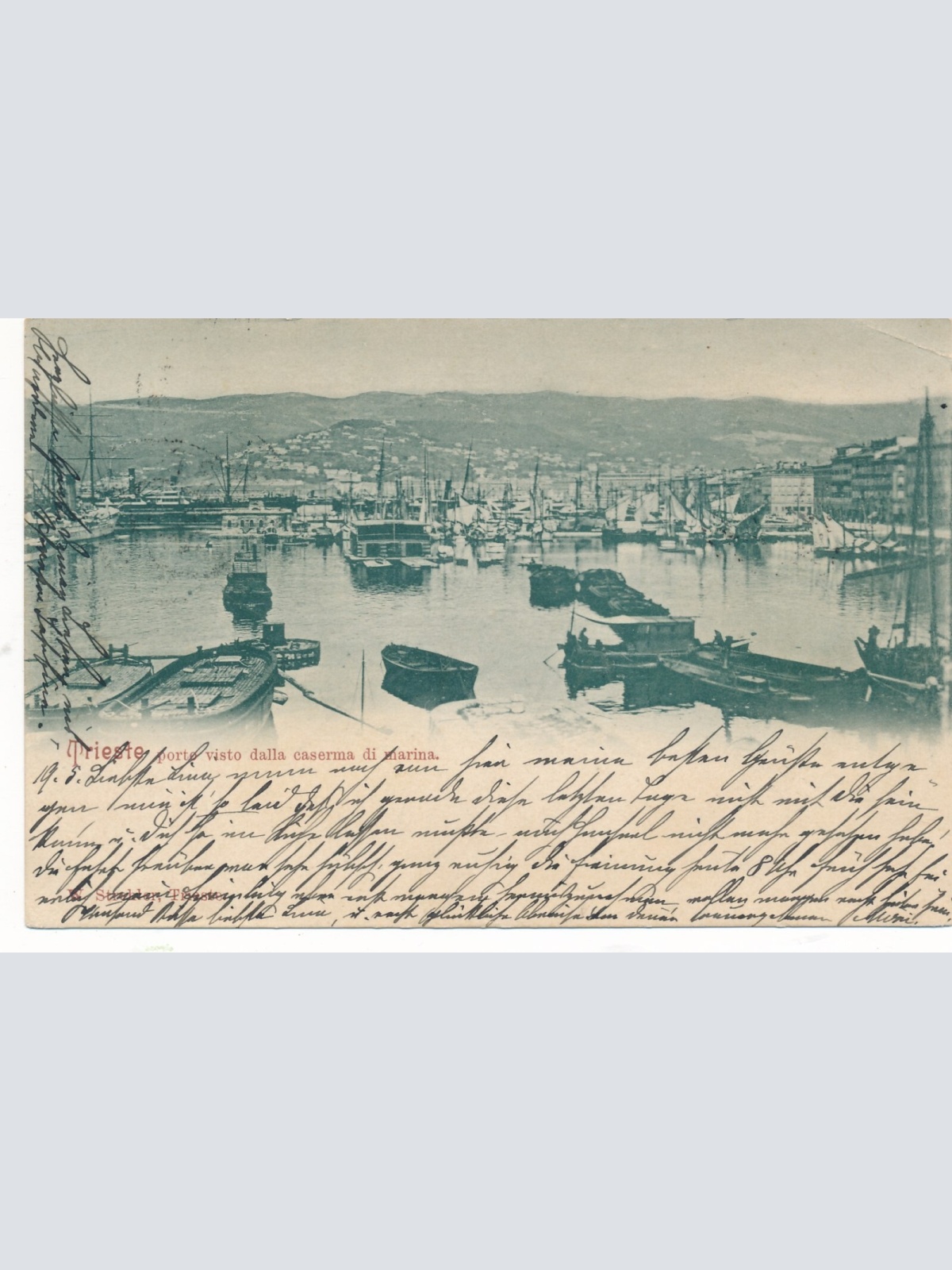 AK aus Trieste Porto Hafen Italien Ansichtskarte (14276)