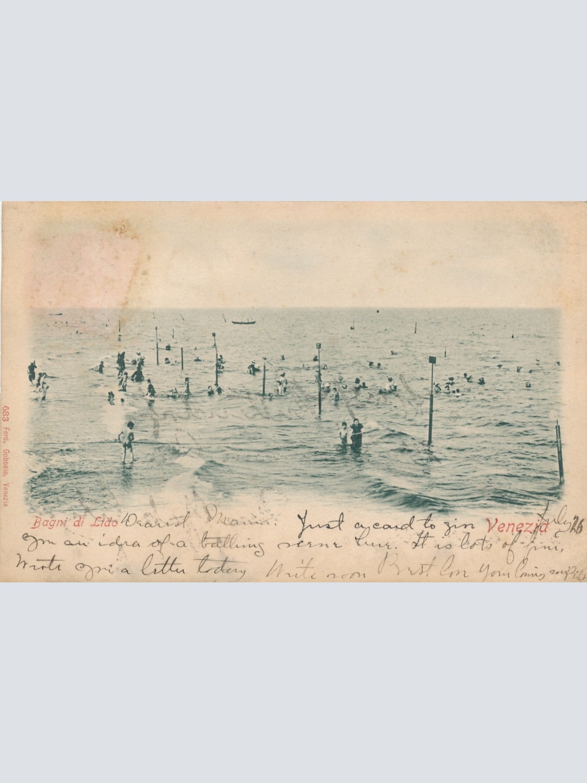 AK aus Venezia Bagni di Lido Italien Ansichtskarte (14295)