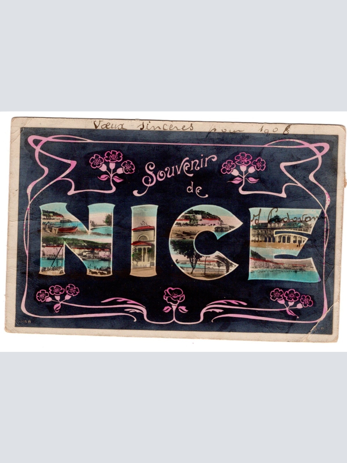AK, Souvenir de Nice, Frankreich, Ansichtskarte (S5214)