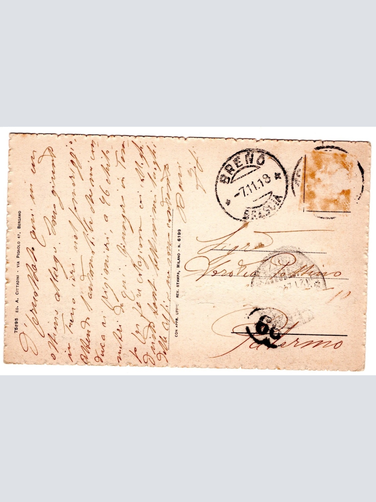 AK, Breno, Interno del Castello, Italien, Ansichtskarte (S5234)