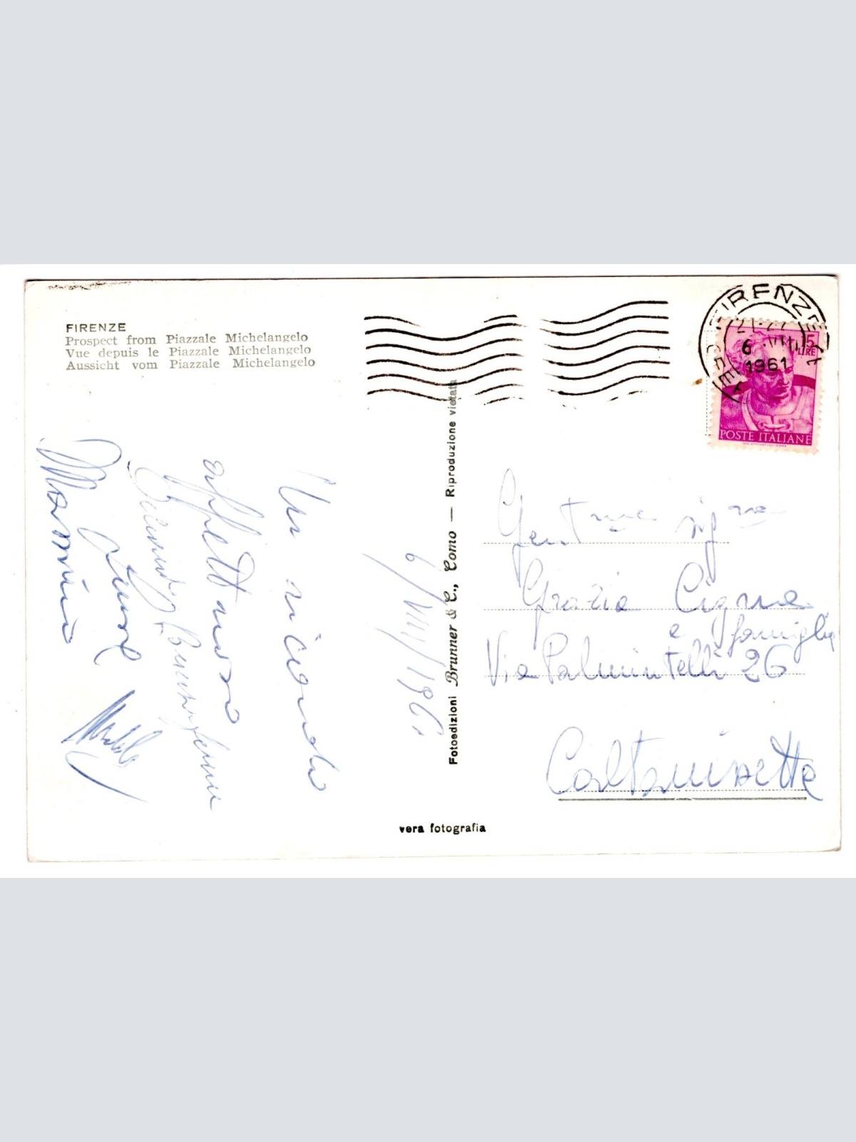 AK, Firenze dal Piazzale Michelangelo, Italien, Ansichtskarte (S5272)
