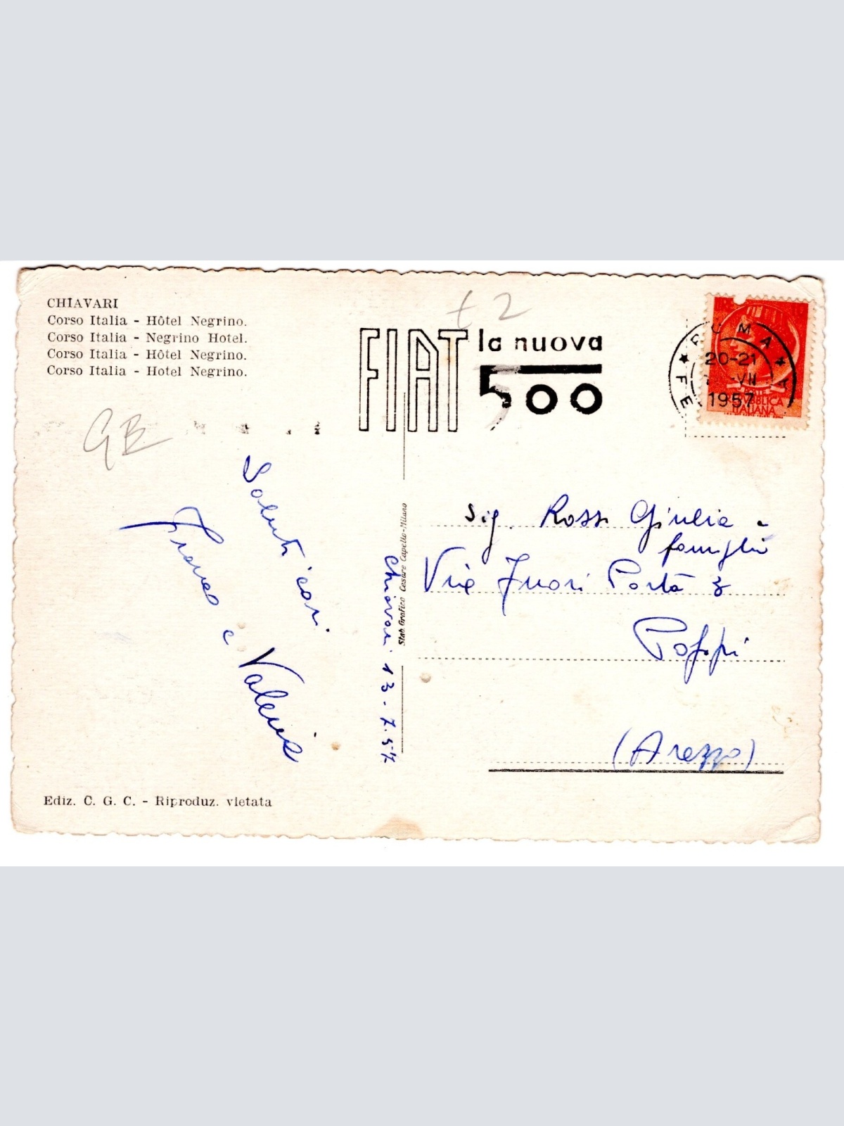 AK, Chiavari, Italien, Ansichtskarte (S5282)