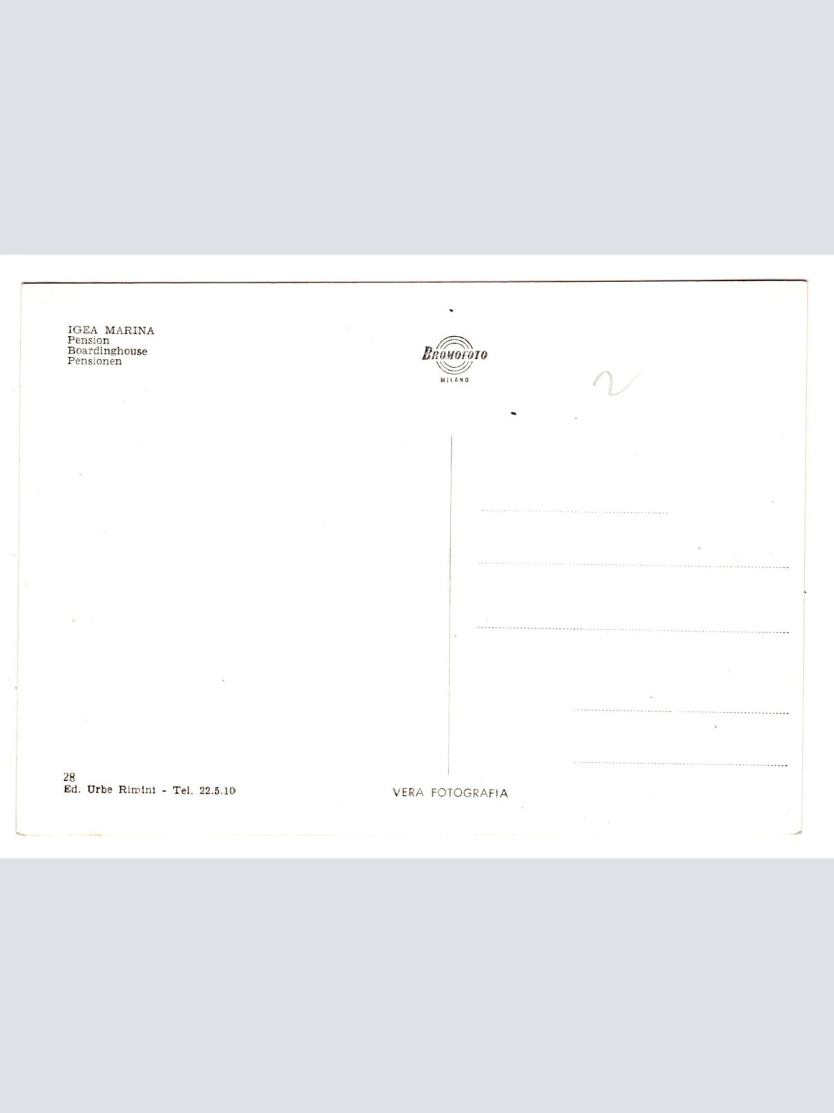 AK, Igea Marina, Pensioni, Italien, Ansichtskarte (S5290)