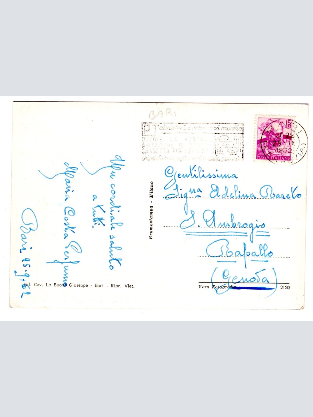 AK, Bari, Italien, Ansichtskarte (S5293)