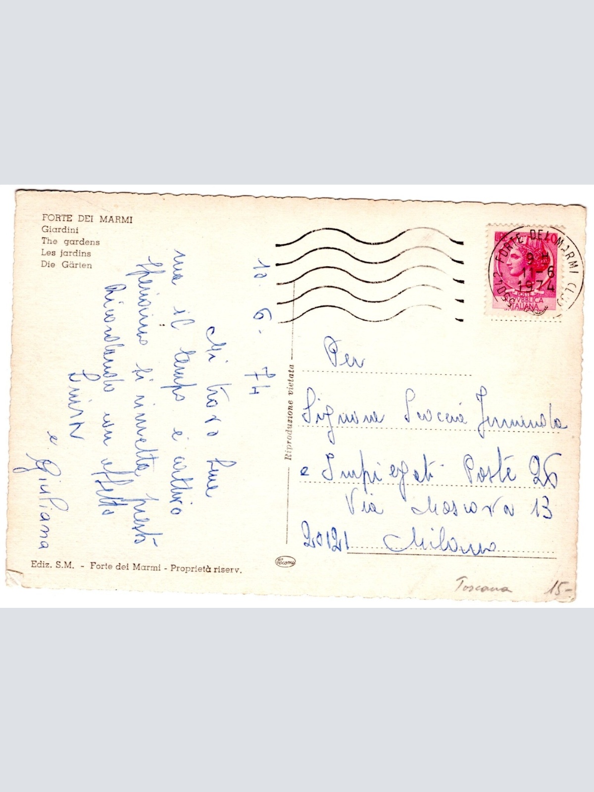 AK, Forte dei Marmi, Italien, Ansichtskarte (S5299)