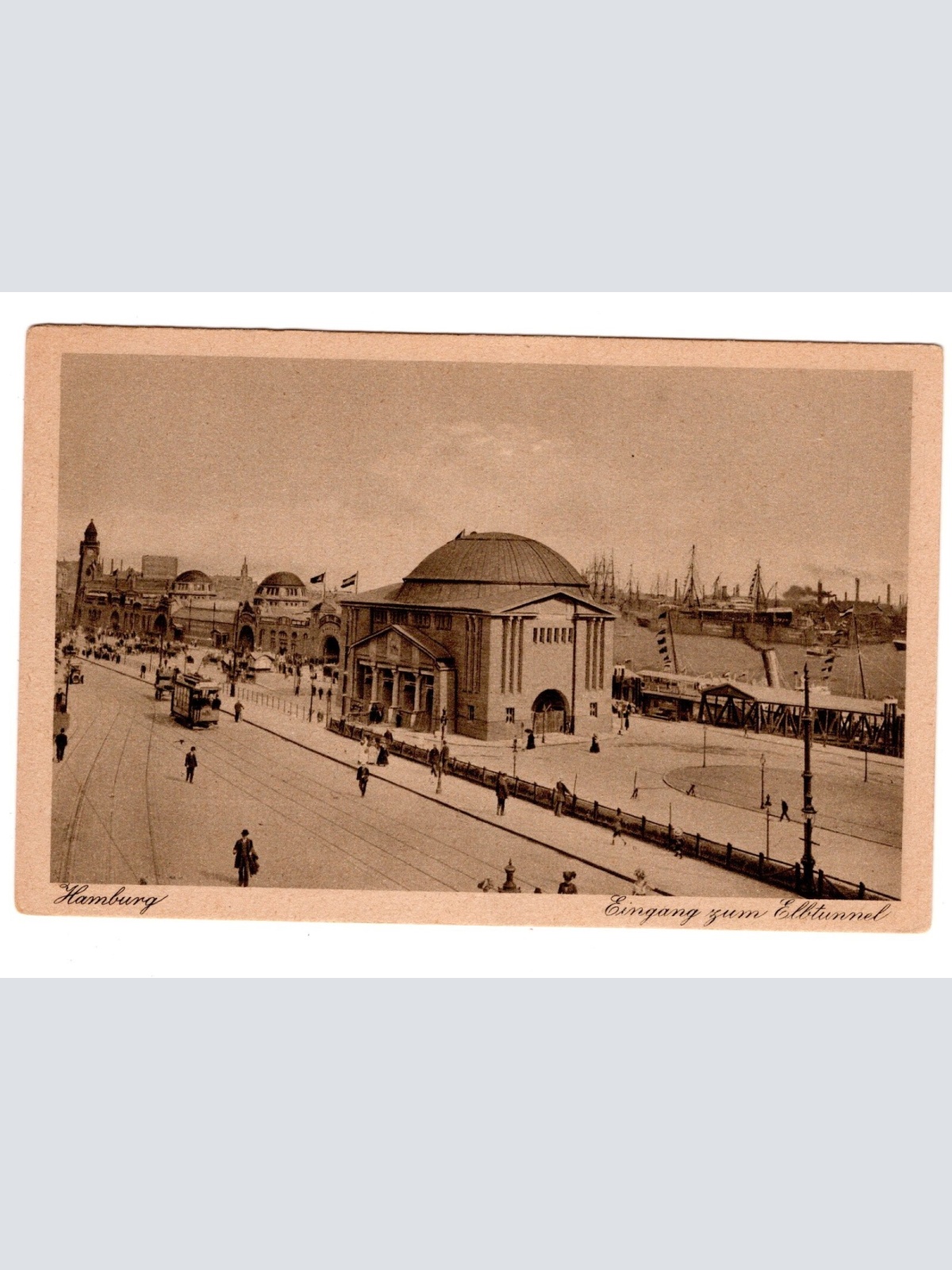 AK, Hamburg, Eingang zum Elbtunnel, Ansichtskarte (S5380)