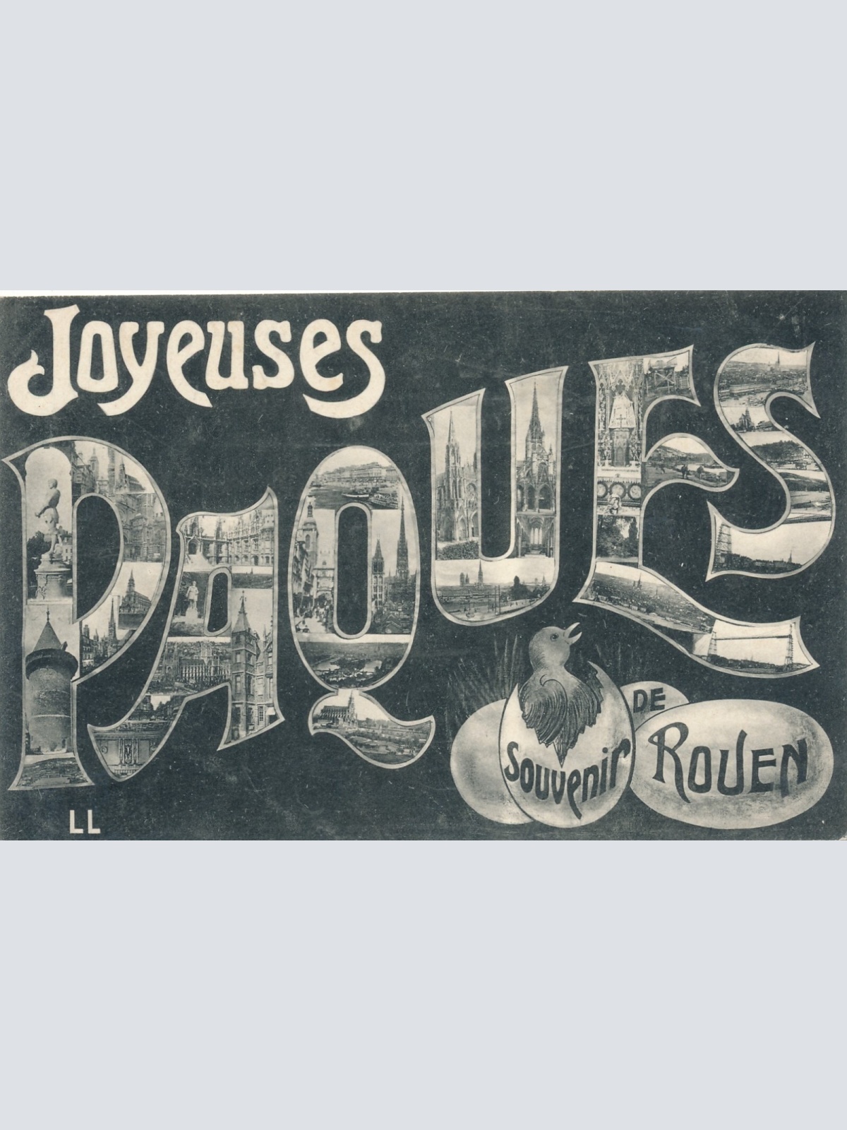 AK aus Paques mit Eier und Kücken Frankreich Ansichtskarte (14099)