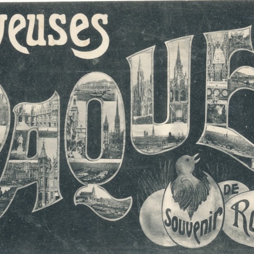 AK aus Paques mit Eier und Kücken Frankreich Ansichtskarte (14099)