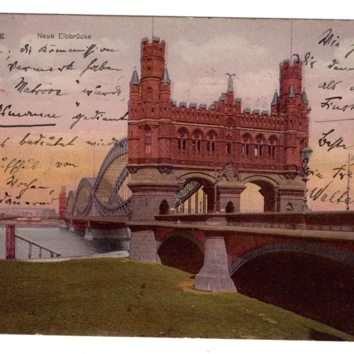 AK, Hamburg, Neue Elbbrücke, Ansichtskarte (S5393)