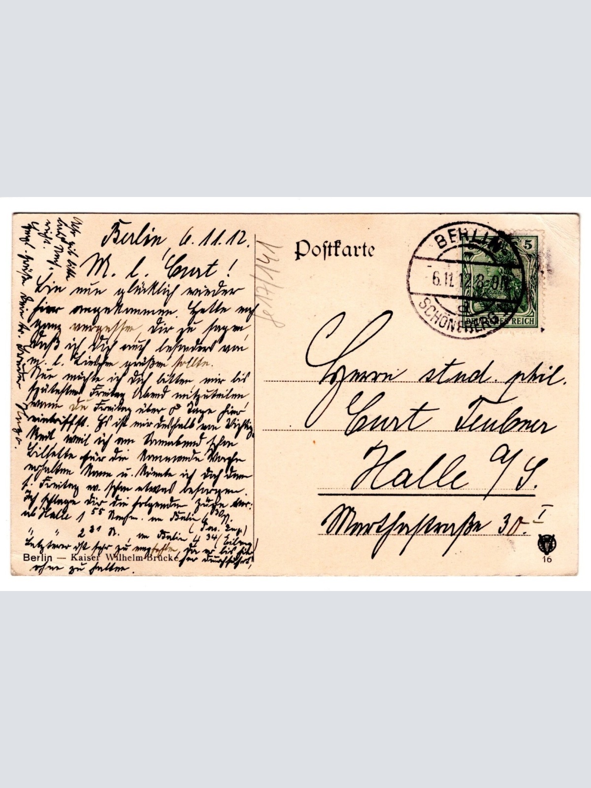 AK, Berlin, Kaiser Wilhelm Brücke, Ansichtskarte (S5437)