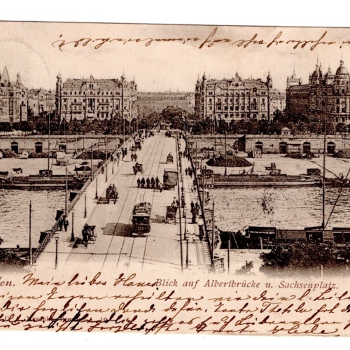 AK, Dresden, Sachsen, Albertbrücke, Ansichtskarte (S5445)