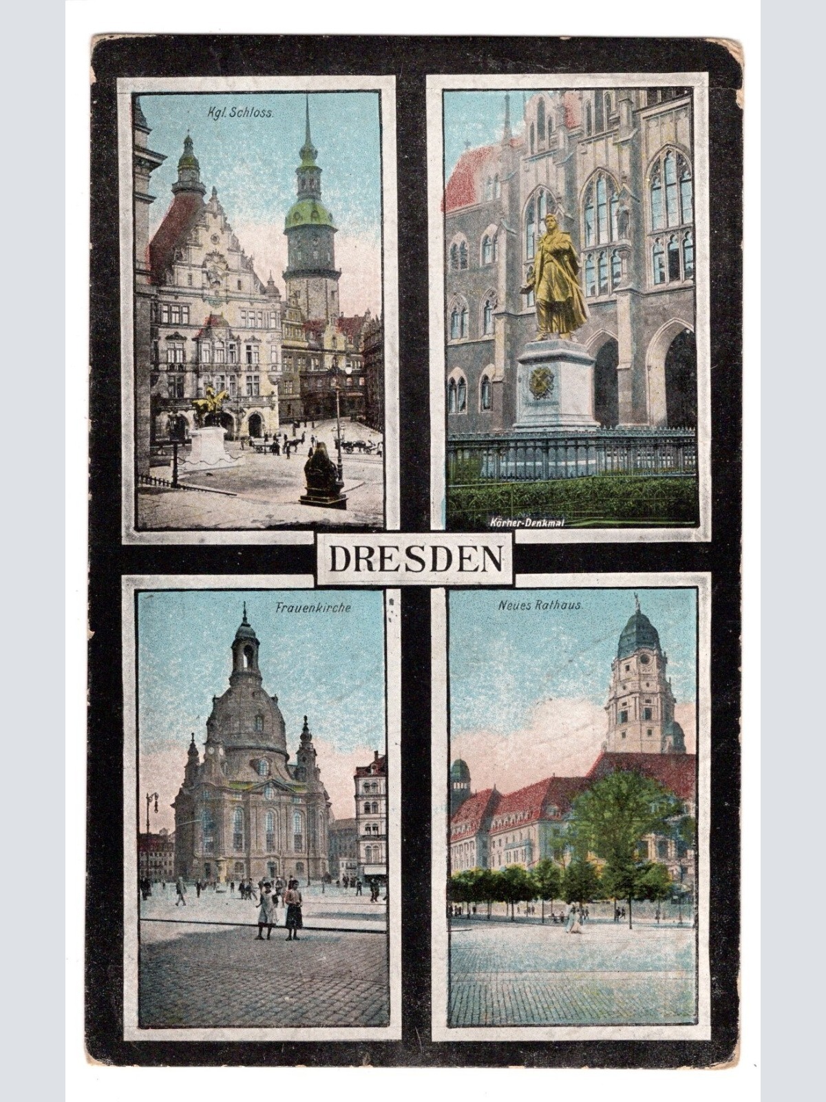 AK, Dresden, Sachsen, Frauenkirche, Neues Rathaus, Ansichtskarte (S5446)