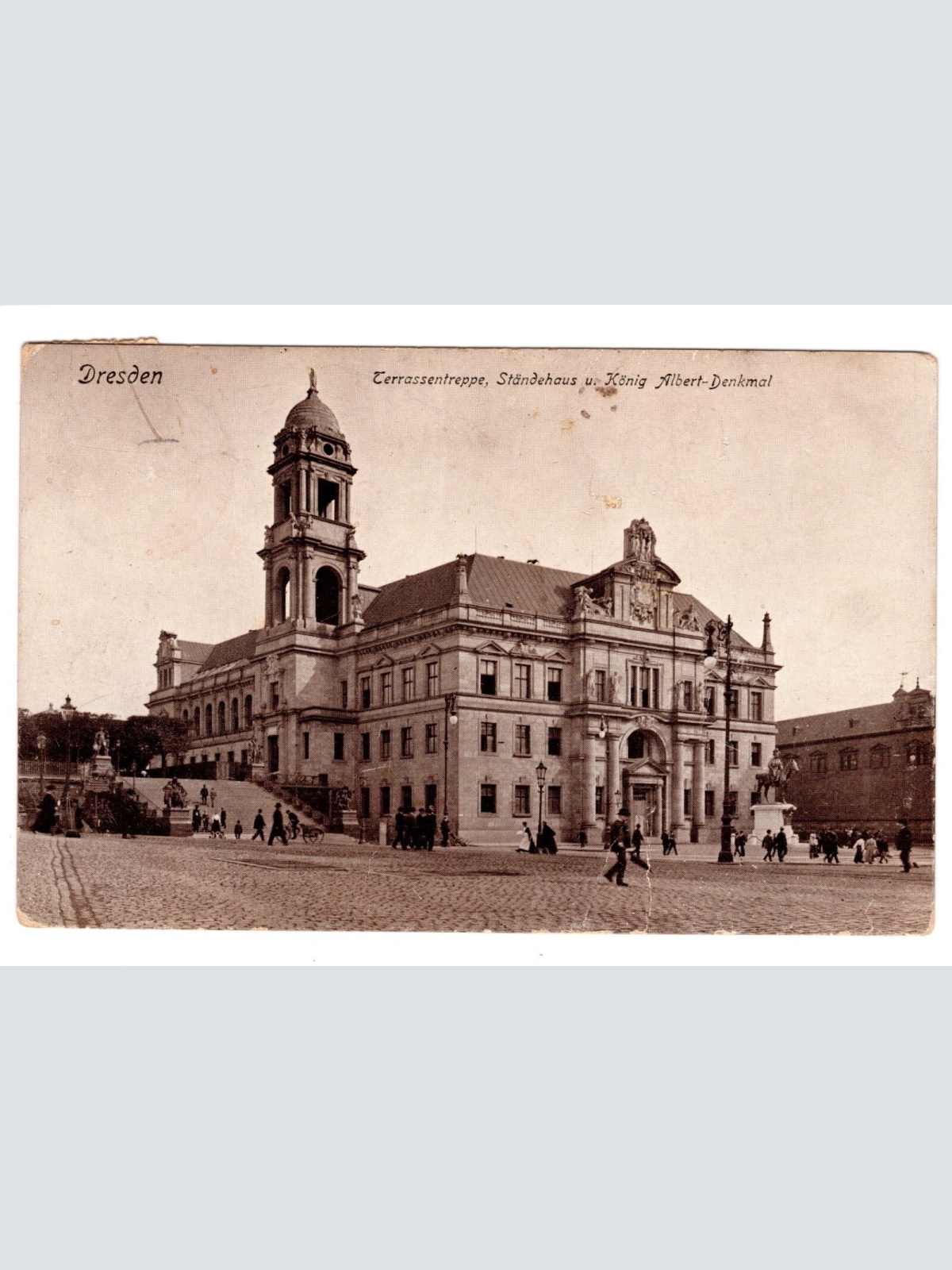 AK, Dresden, Sachsen, Terrassentreppe, Ständehaus, Ansichtskarte (S5459)