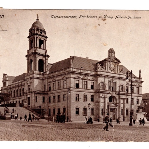 AK, Dresden, Sachsen, Terrassentreppe, Ständehaus, Ansichtskarte (S5459)