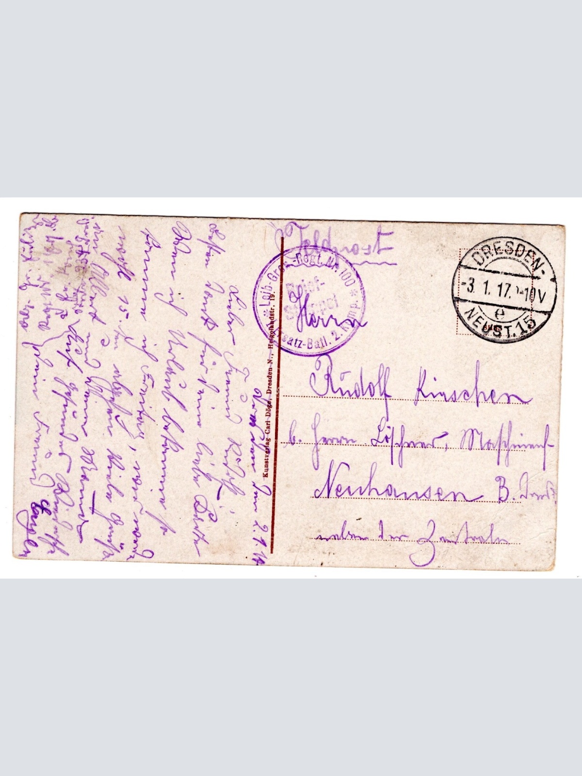 AK, Dresden, Sachsen, Blick v. d. Kath. Hofkirche, Ansichtskarte (S5460)