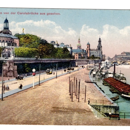 AK, Dresden, Sachsen, Von der Carolabrücke aus gesehen, Ansichtskarte (S5464)