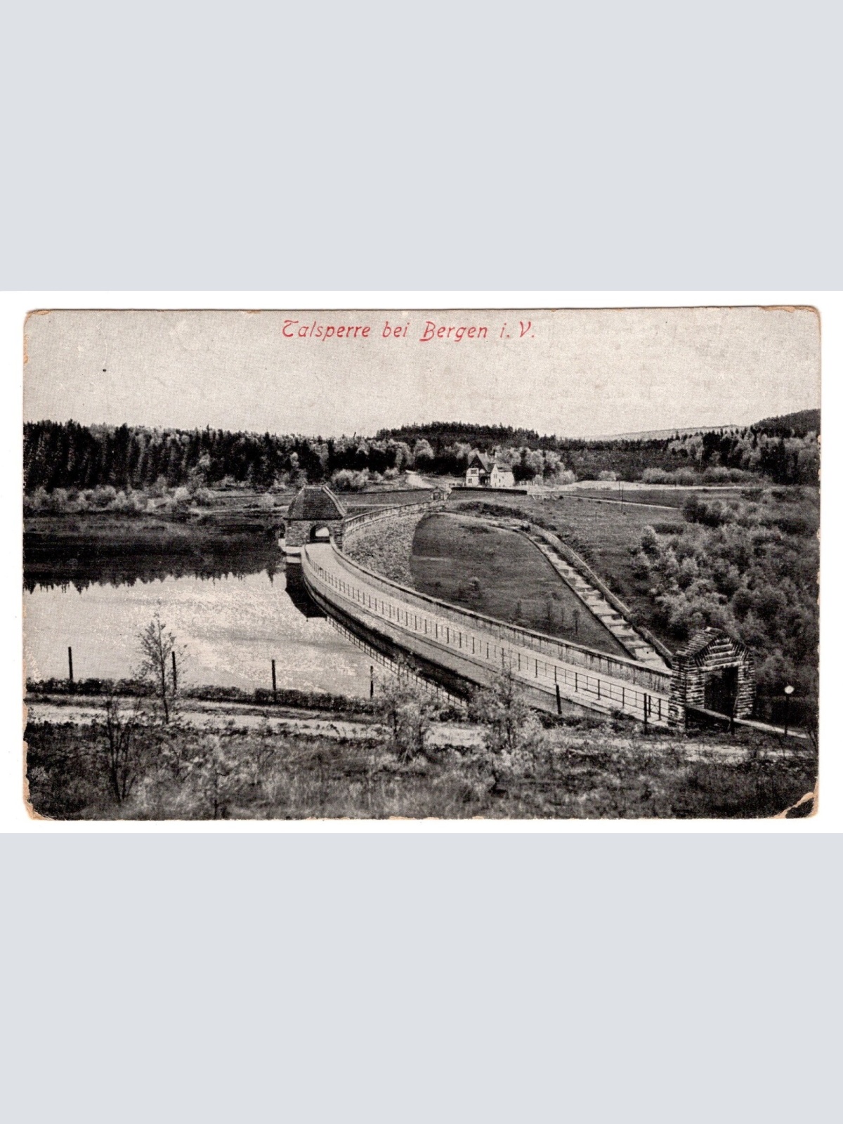 AK, Talsperre bei Bergen i. V., Sachsen, Ansichtskarte (S5511)