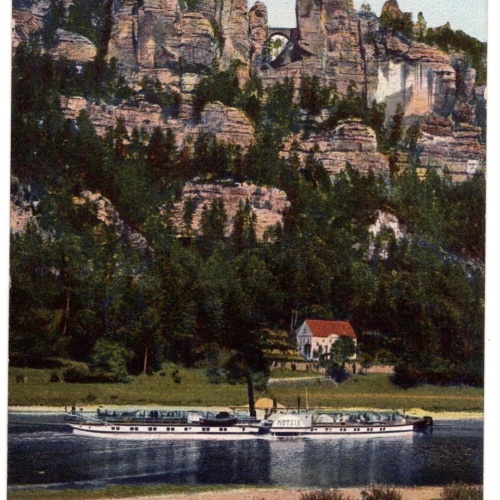 AK, Bastei, Blick von Rathen, Sachsen, Ansichtskarte (S5542)
