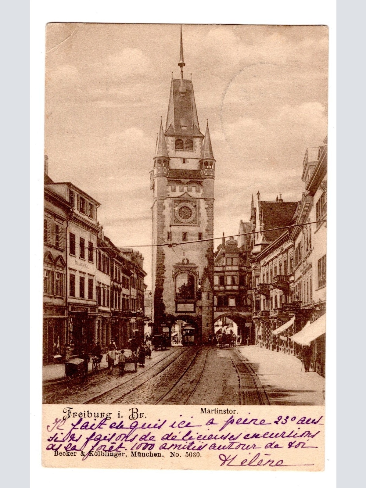 AK, Freiburg i. Br. Baden-Württemberg, Martinstor, Ansichtskarte (S5543)
