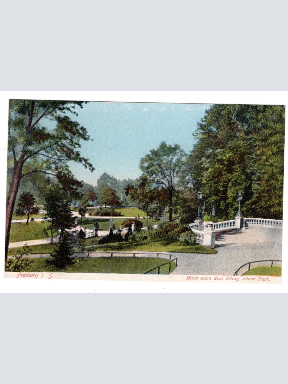 AK, Freiberg, Blick nach dem König Albert Park, Sachsen, Ansichtskarte (S5547)