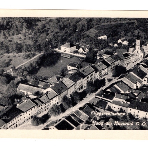 AK, Haag am Hausruck, Oberösterreich, Fliegeraufnahme, Ansichtskarte (S5585)