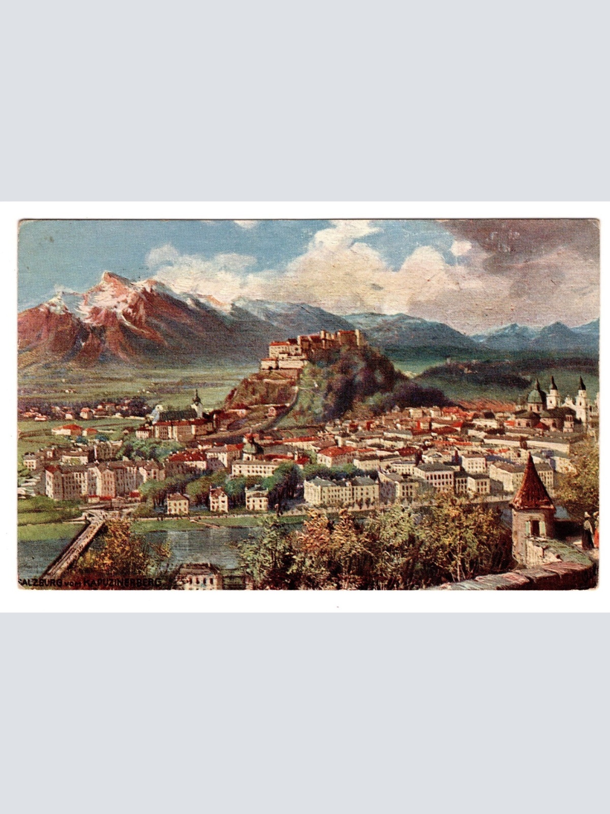AK, Salzburg vom Kapuzinerberg, Ansichtskarte (S5653)
