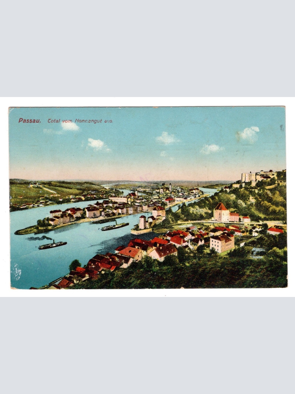 AK, Passau, Total vom Nonnengut aus, Bayern, Ansichtskarte (S5669)