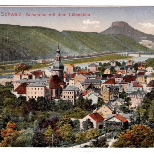 AK, Schandau mit dem Lilienstein, Sachsen, Ansichtskarte (S5733)