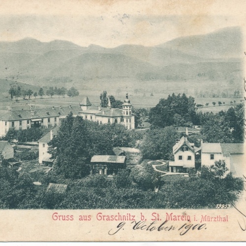 AK gruss aus Graschnitz b. St. Marein Steiermark Ansichtskarte (14152)