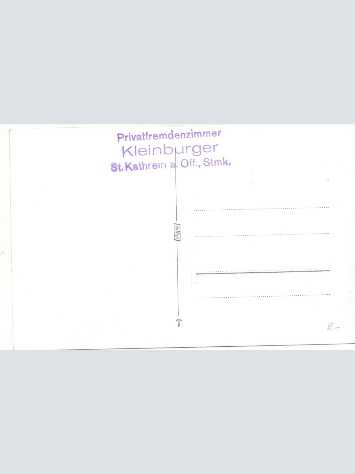 AK aus St. Kathrein Fremdenzimmer Kleinburger Steiermark Ansichtskarte (14184)