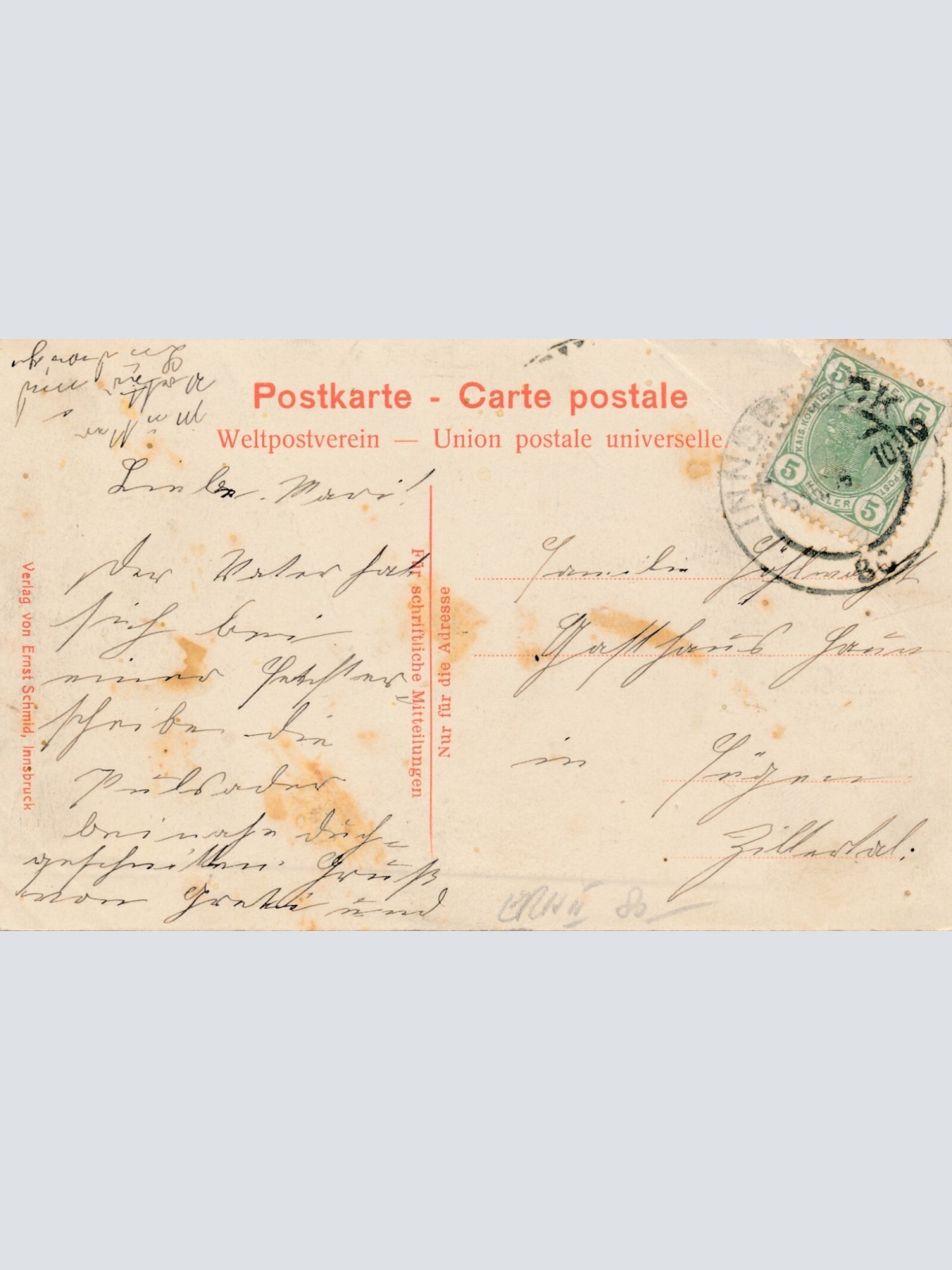 AK aus Innsbruck mit Gerichtsgebäude Tirol Ansichtskarte (14180)