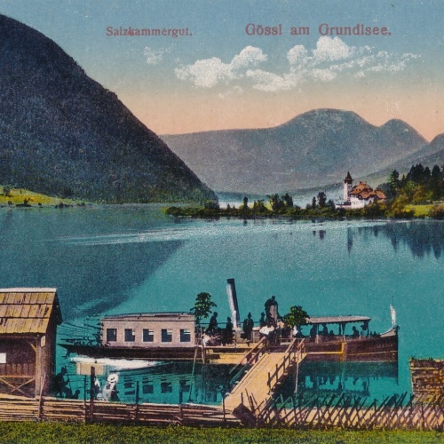 AK aus Gössl am Grundlsee Landungsplatz Steiermark Ansichtskarte (14155)