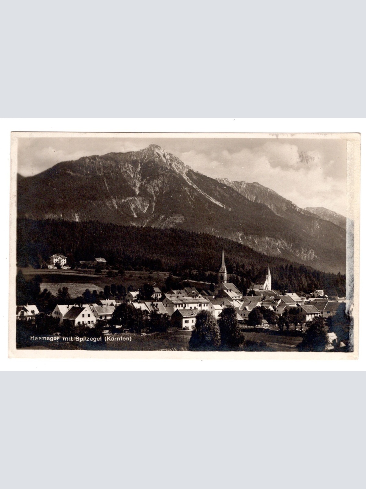 AK, Hermagor mit Spitzegel, Kärnten, Ansichtskarte (S5742)