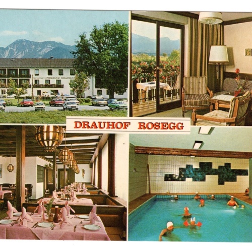 AK, Pension Drauhof, Rosegg bei Velden, Kärnten, Ansichtskarte (S5756)