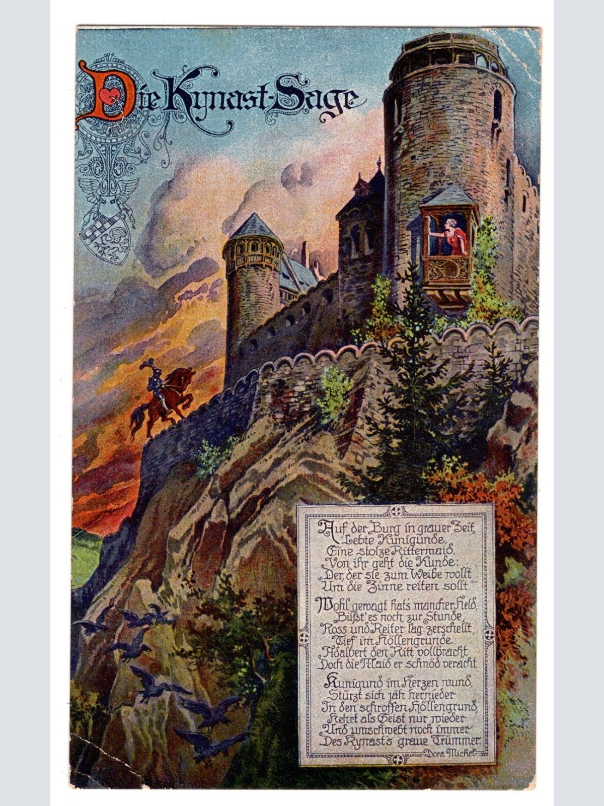 AK, Die Kynast Sage, Ansichtskarte (S5784)