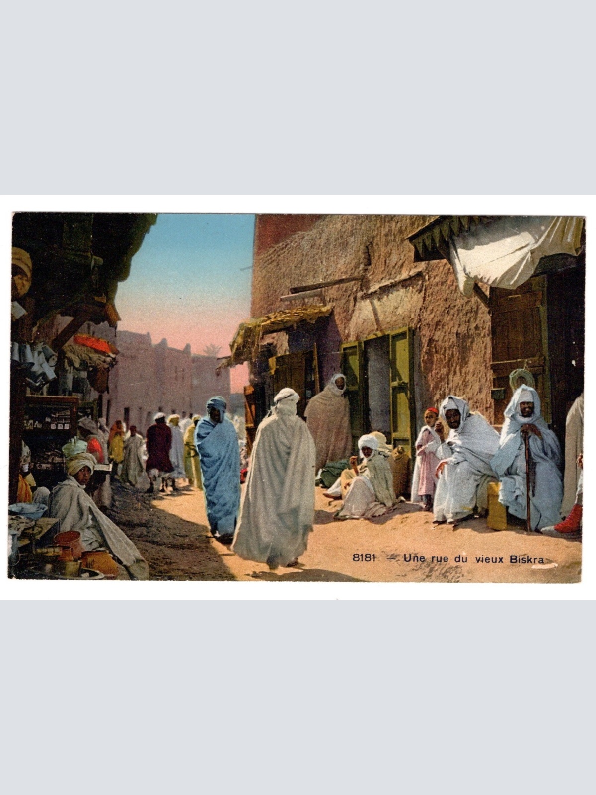AK, Une rue du vieux Biskra, Algerien, Ansichtskarte (S5802)