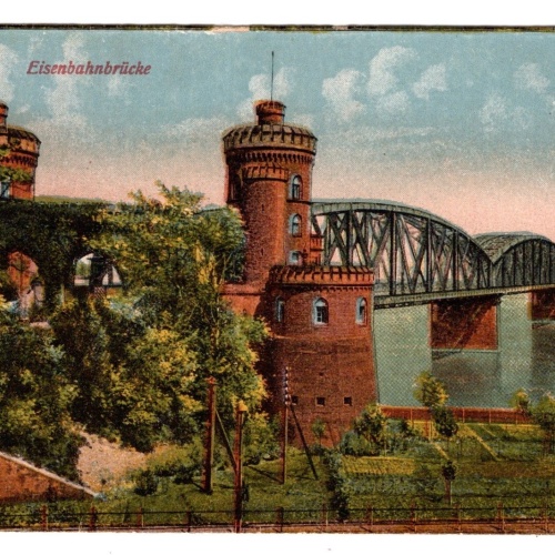AK, Mainz, Eisenbahnbrücke, Rheinland-Pfalz, Ansichtskarte (S5816)