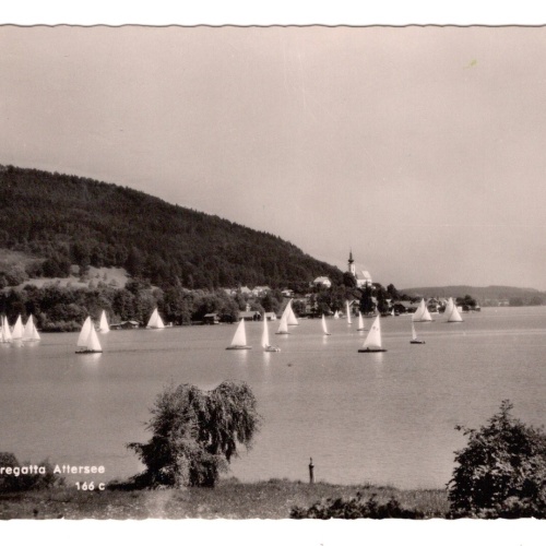 AK, Segelregatta Attersee, Oberösterreich, Ansichtskarte (S5845)