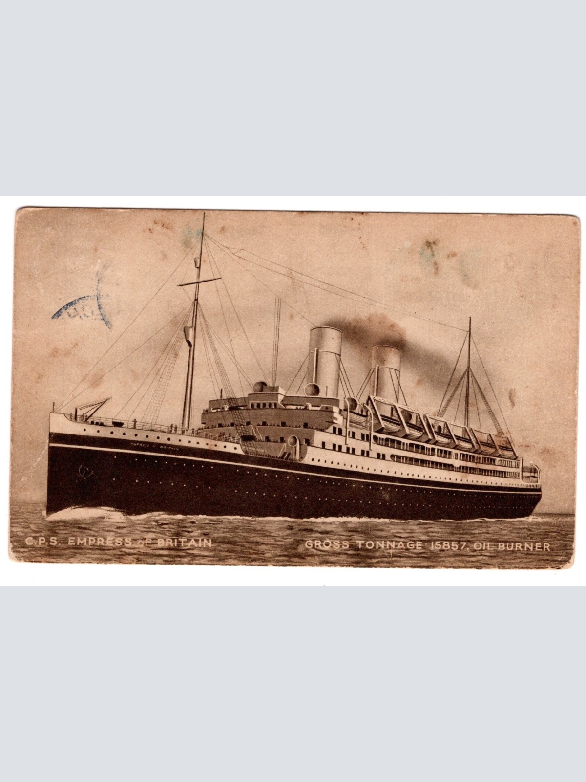 AK, C. P. S. Empress of Britain, Ansichtskarte (S5876)
