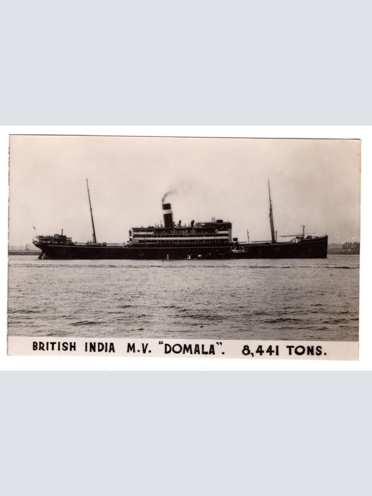 AK, British India M. V. Domala, Ansichtskarte (S5894)