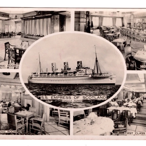 AK, S.S. Empress of Scotland, Ansichtskarte (S5902)