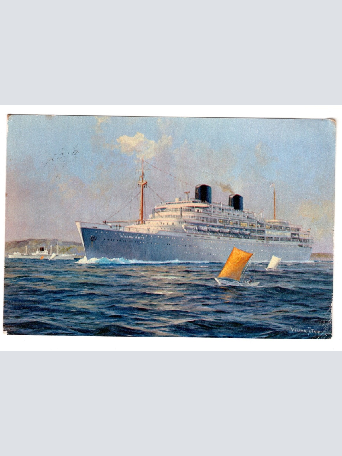 AK, m. s. Willem Ruys, Ansichtskarte (S5909)
