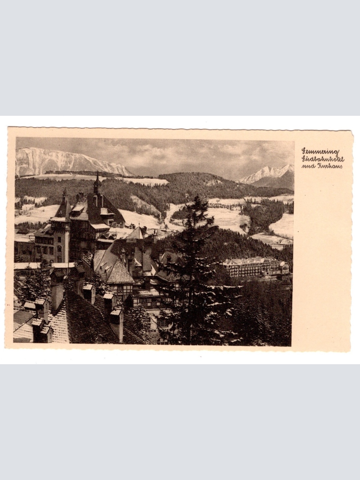 AK, Semmering, Südbahnhotel und Kurhaus, Niederösterreich, Ansichtskarte (S5960)