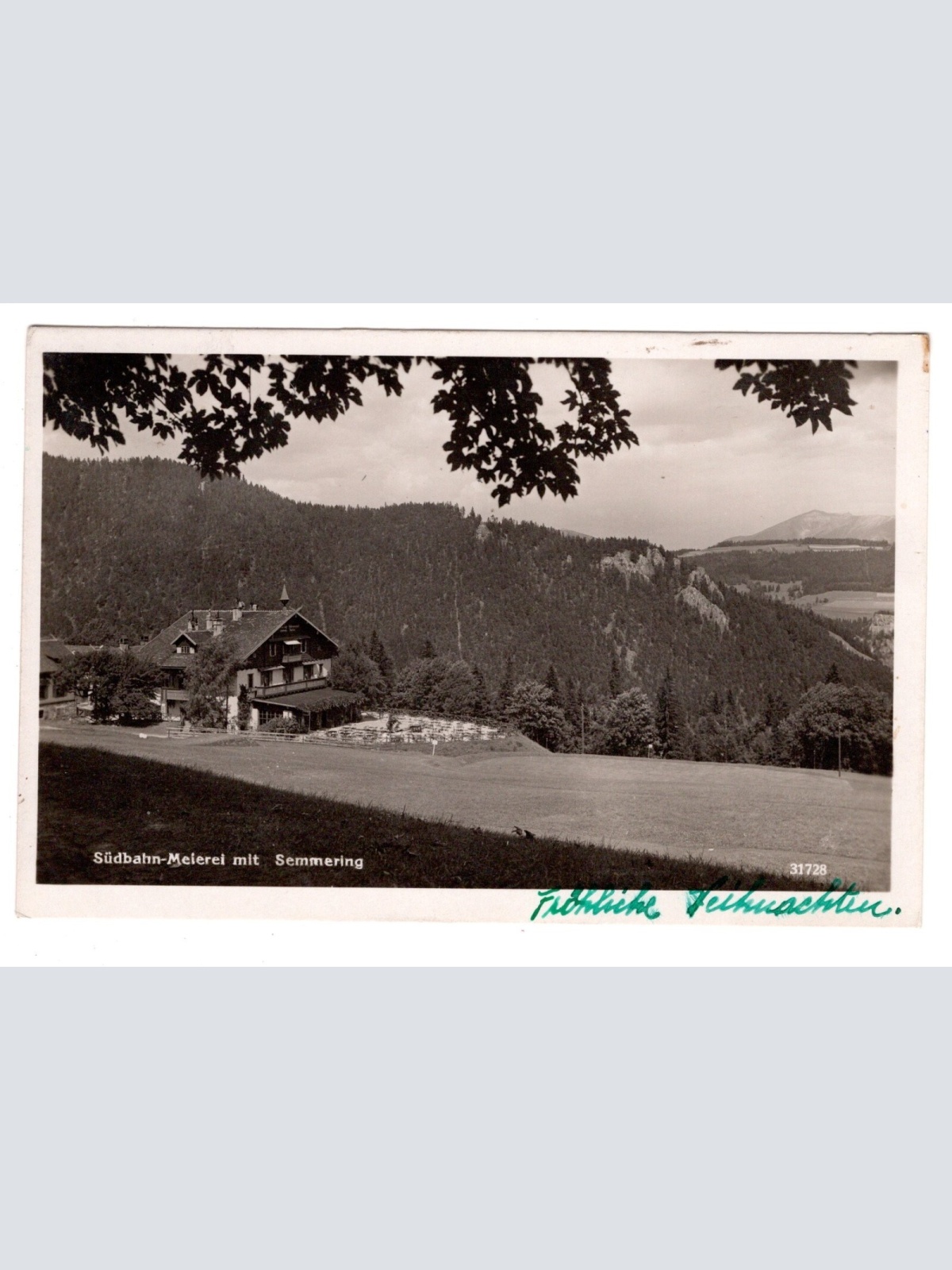 AK, Südbahn-Meierei mit Semmering, Niederösterreich, Ansichtskarte (S5963)