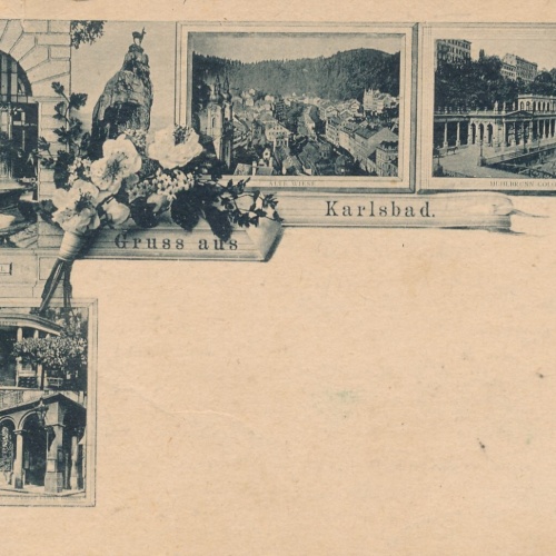 AK gruss aus Karlsbad Tschechoslowakei Ansichtskarte (14289)