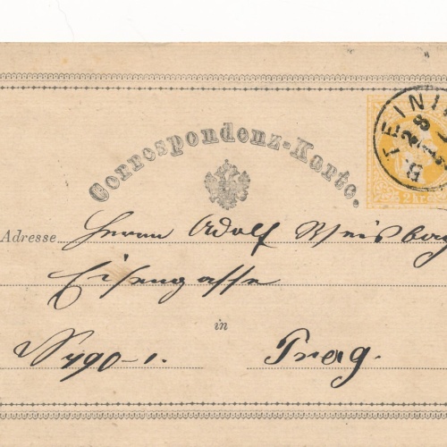 2 Kreuzer Ganzsachen - Karte 1872 aus B. Teinitz (14363)